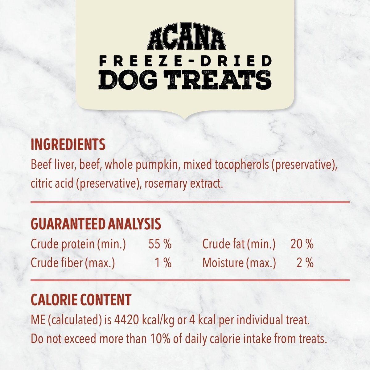 ACANA Singles Beef and Pumpkin Formula Grain-Free Freeze-Dried Dog Treats