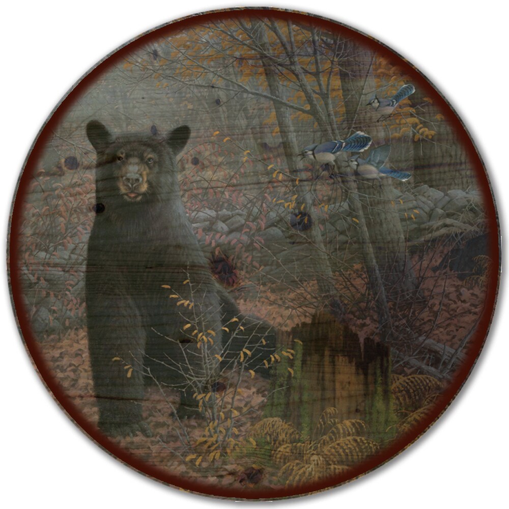 WGI Gallery Stonewall Black Bear Wood Lazy Susan