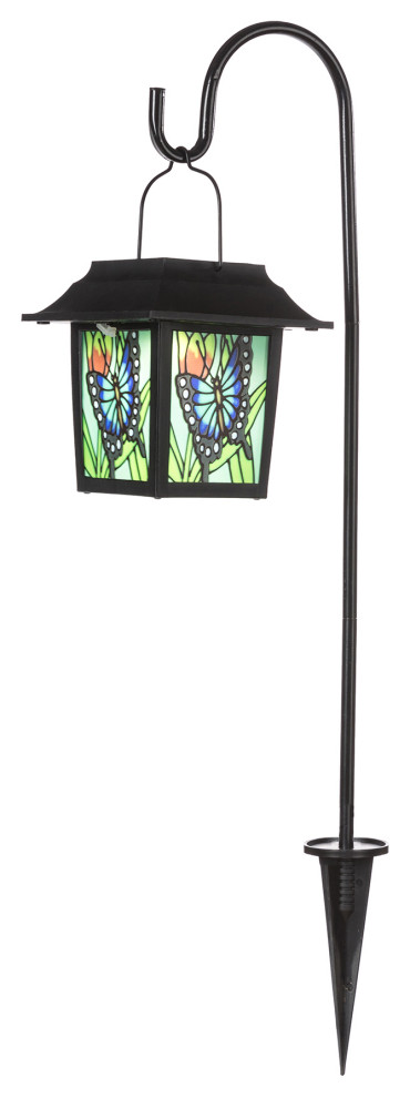 30 quotH Solar Powered LED Pathway Light Garden Stake   Contemporary   Path Lights   by Glitzhome  Houzz