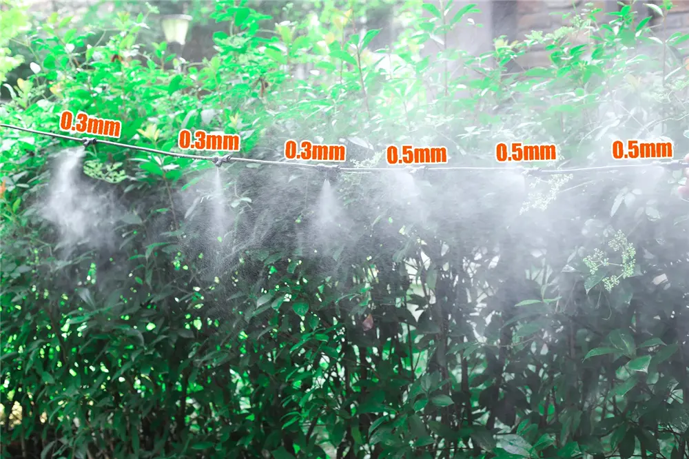 Garden Patio 0.3mm 0.5mm Atomizing Fog Nozzle Low Pressure Sprayer Misting Cooling System Nozzle