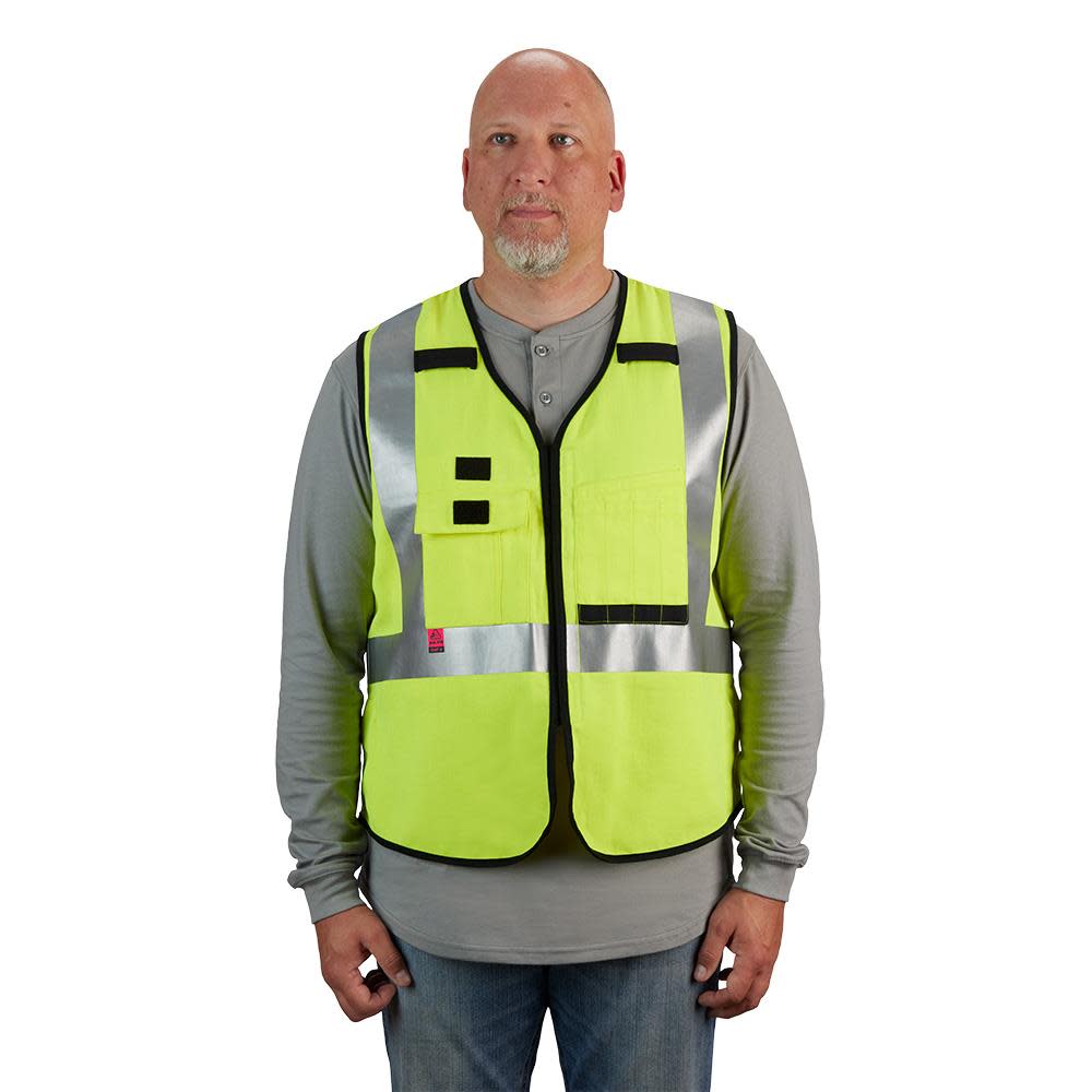 Milwaukee High Vis Safety Vest Yellow Class 2 AR/FR Cat 1  4XL/5XL