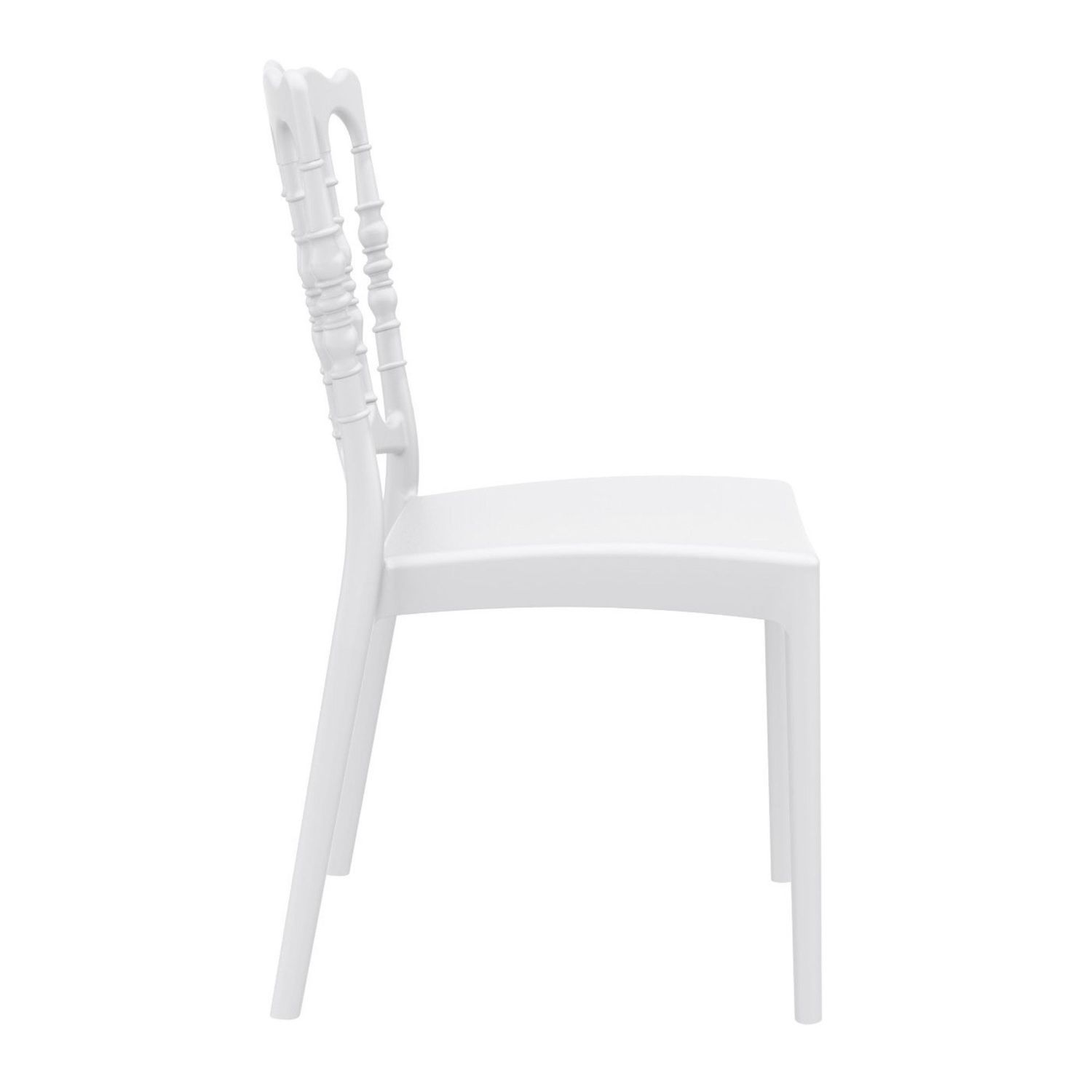 36 White Stackable Outdoor Patio Dining Chair