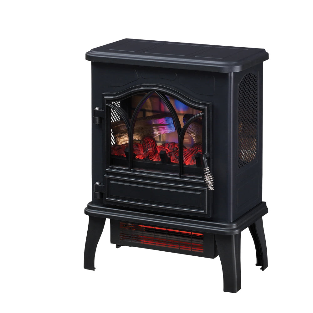 Duraflame® 3D Infrared Quartz Electric Fireplace Stove Heater, Black