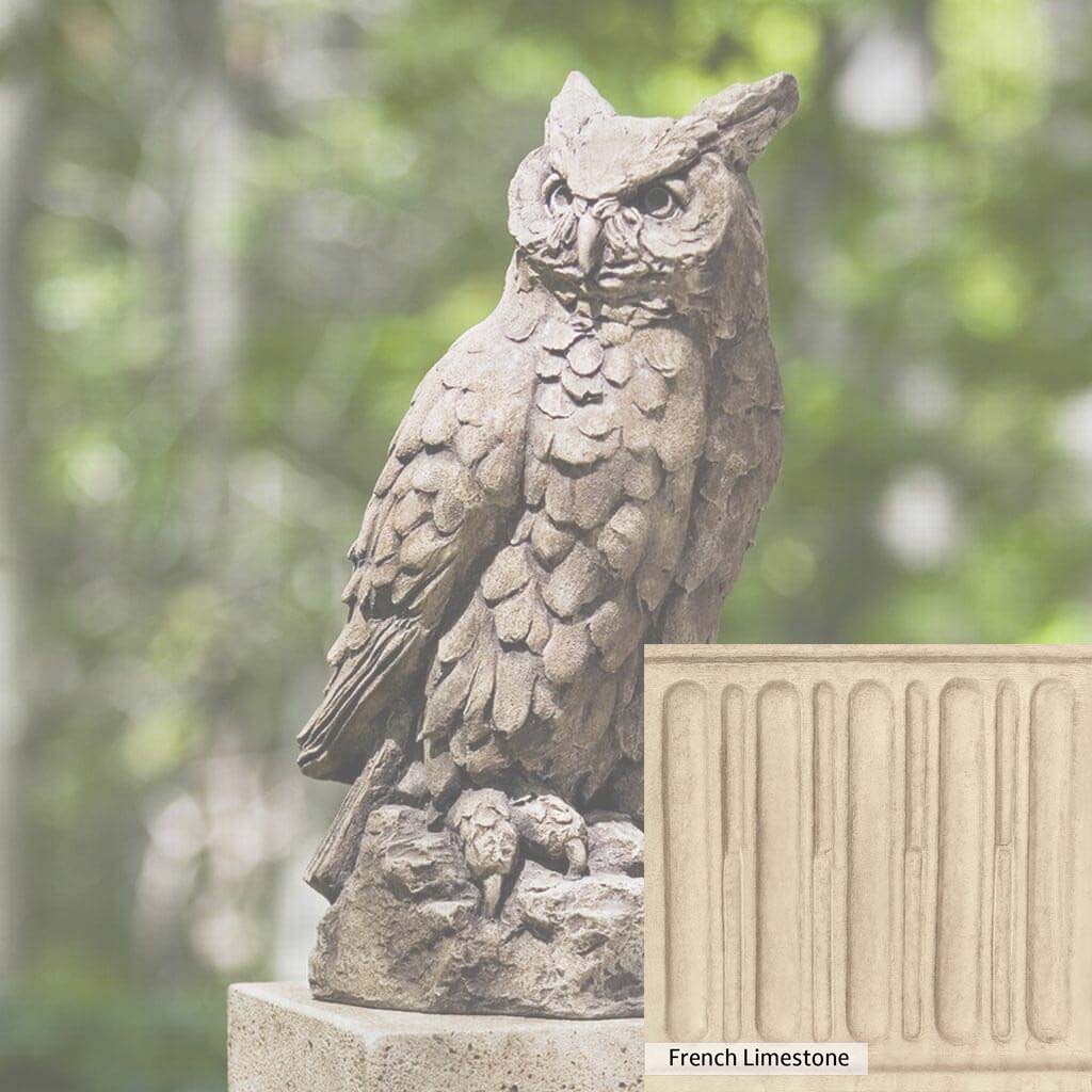 Campania International Large Horned Owl Statue