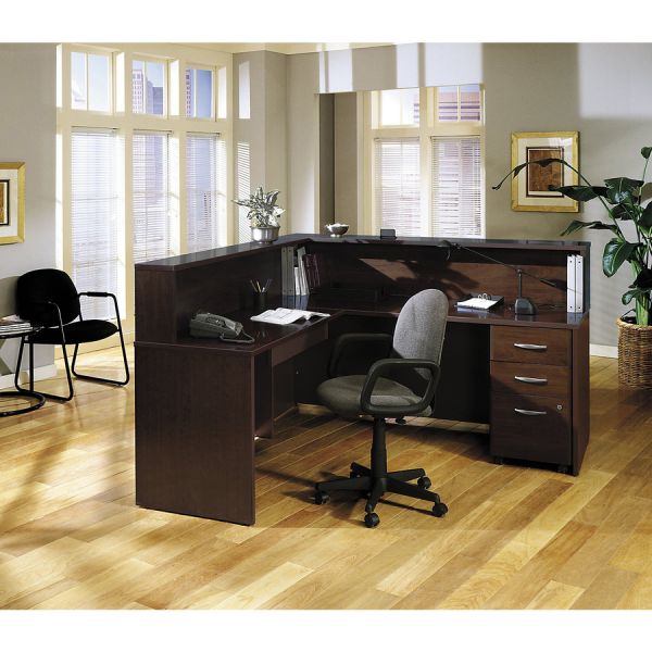 Bush Business Furniture Series C 36W Bridge/Return in Mocha Cherry