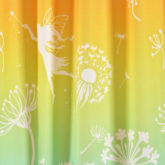 Kids x27 Dandelion Fairy Ombre Window Curtain Panels Set Pastel Rainbow Lush D cor