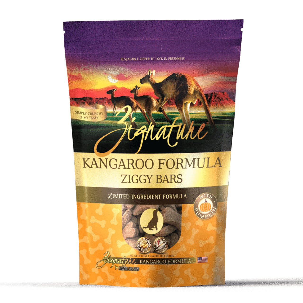 Zignature Ziggy Bars Kangaroo Treats， 12oz