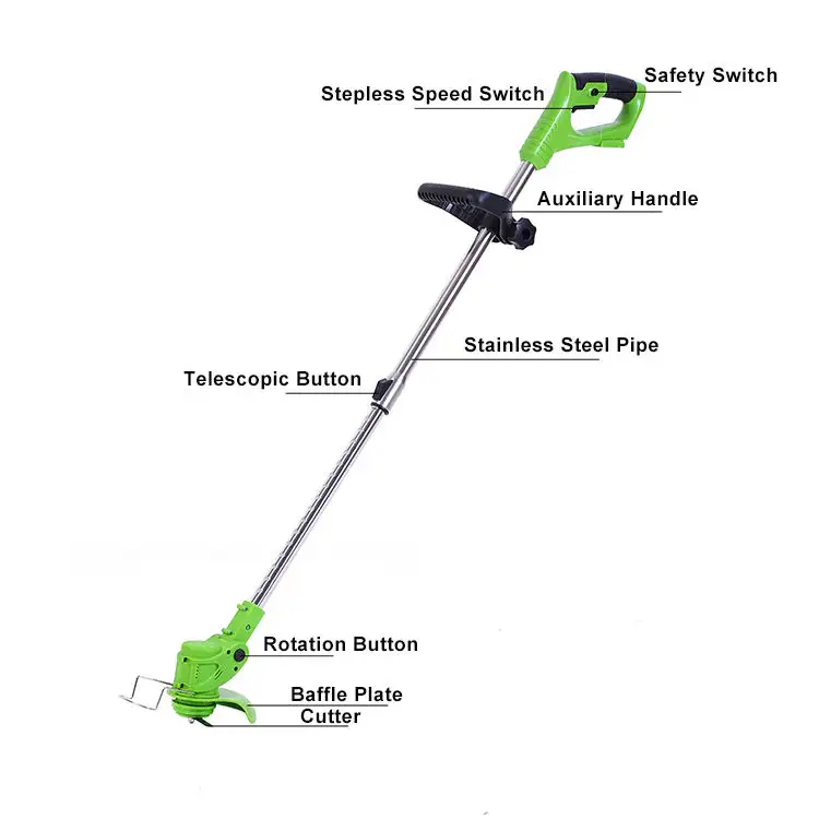 Lithium Battery Cordless Weed Flower Power Trimmer Power Garden Weed tools Hand Push Electric Grass Trimmer Garden Tools Durable