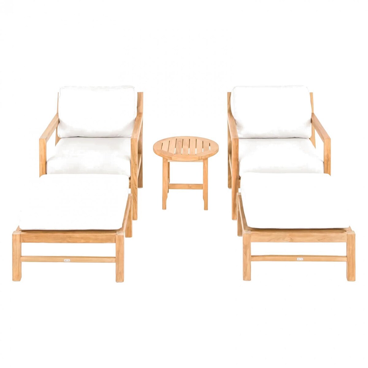 Signature Sabine Landing 5 Piece Teak Patio Seating Set