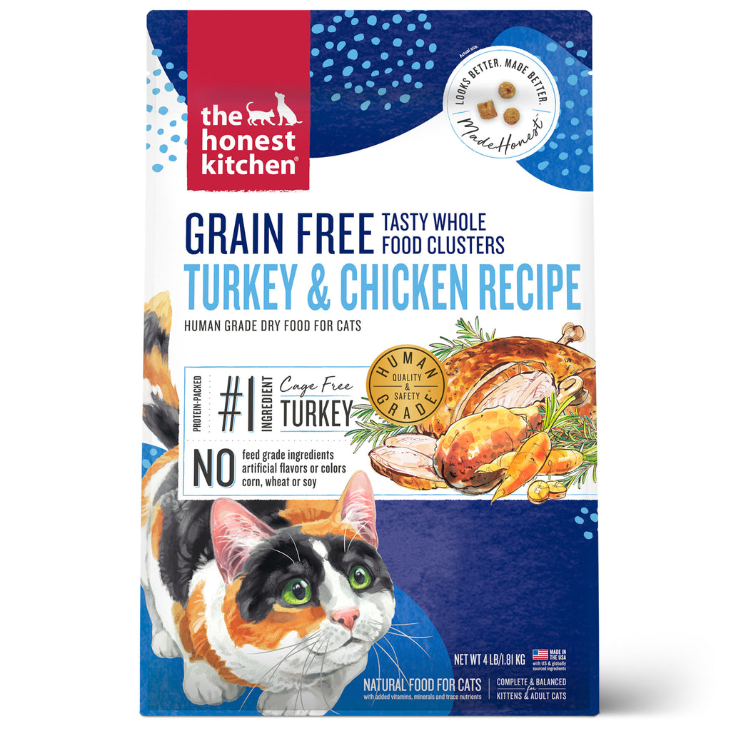 Honest Kitchen Grain Free Clusters Turkey and Chicken Dry Cat Food