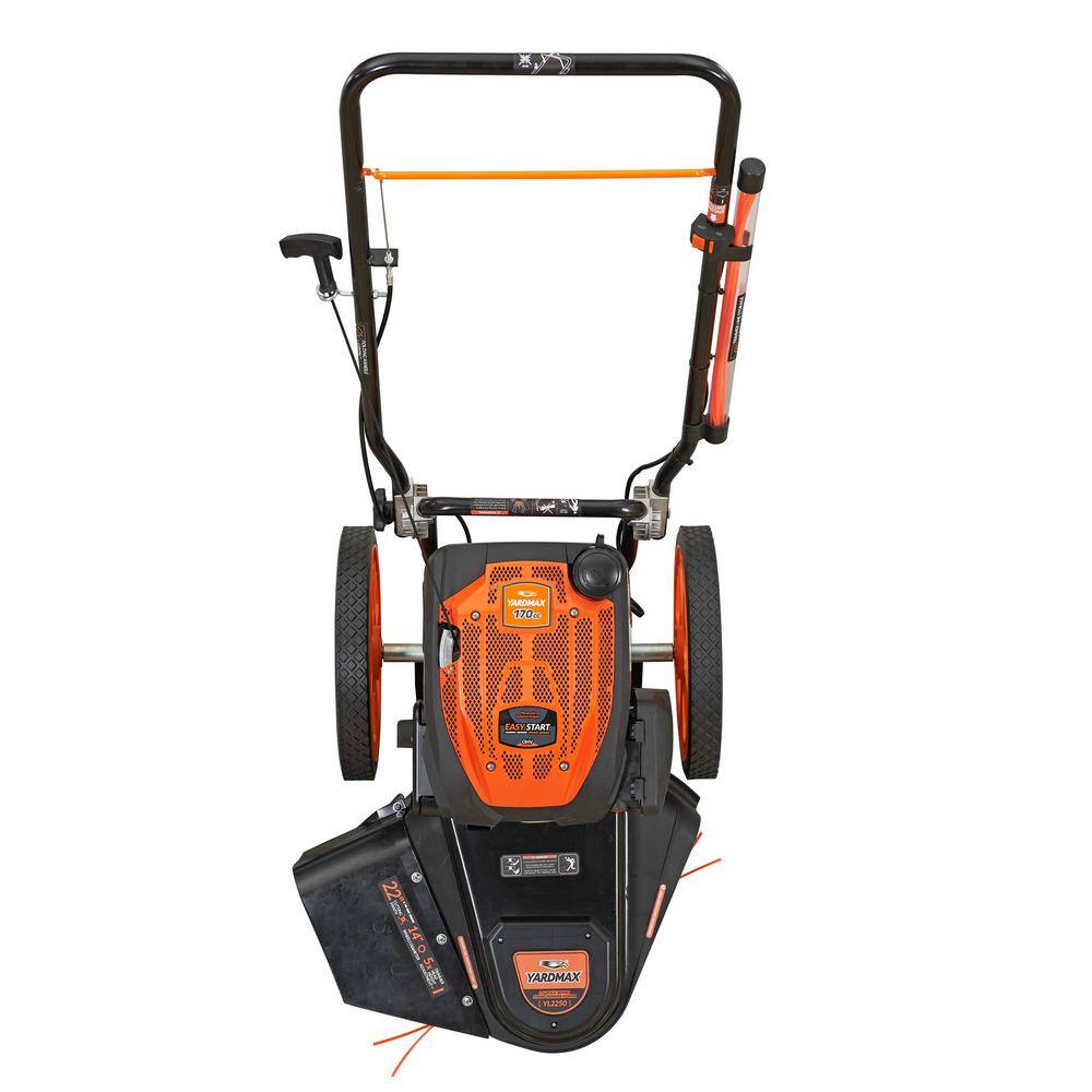 YARDMAX YL2250 22 in. 170cc Gas Walk Behind String Trimmer Mower