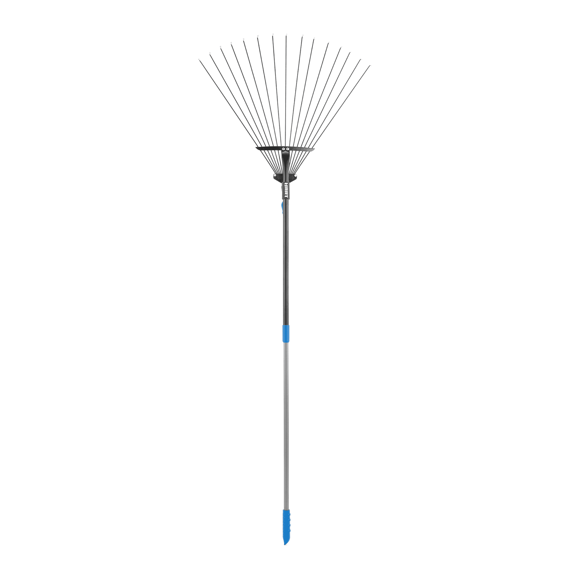 HART Collapsible Steel Tine Leaf Rake with Telescoping Handle Design