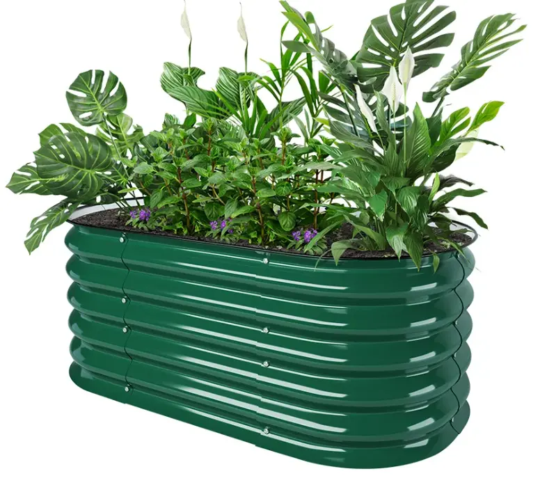 Home Restaurant Galvanized Metal Planter Raised Garden Beds For Gardening Vegetables Flower Garden Planter