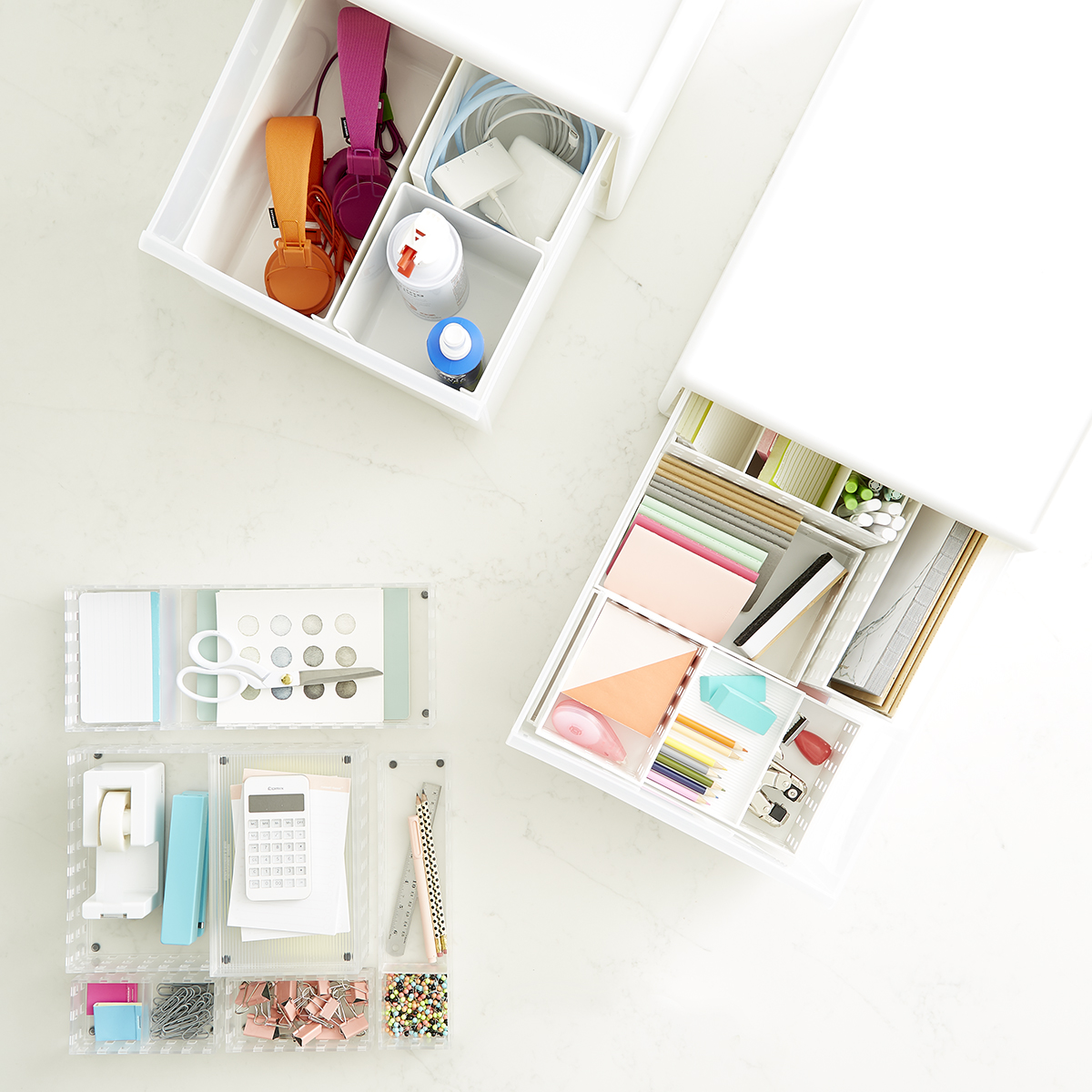 Likeit White Modular Drawers