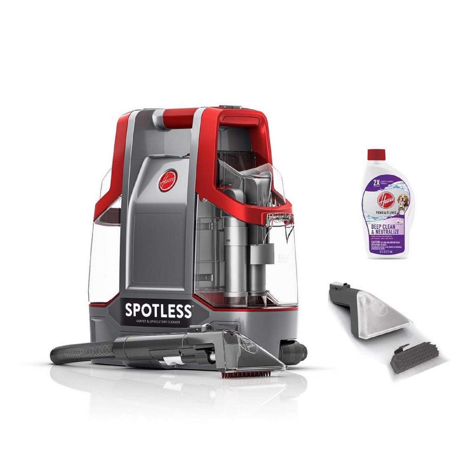 Hoover Spotless Bagless Spot Lifter Carpet Cleaner 3.5 amps Standard Red