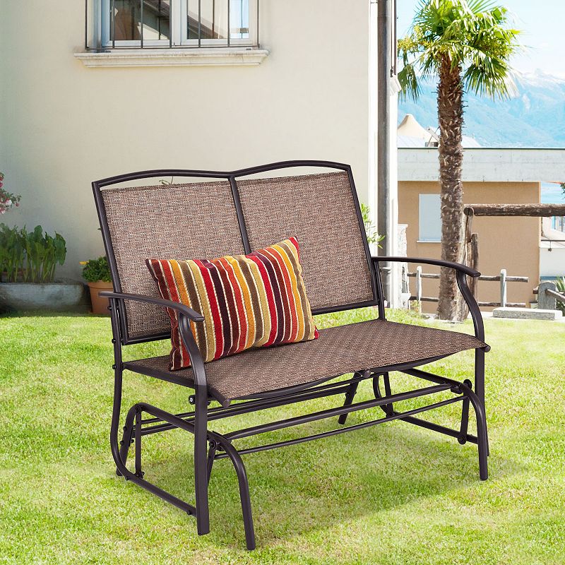 Iron Patio Rocking Chair for Outdoor Backyard and Lawn