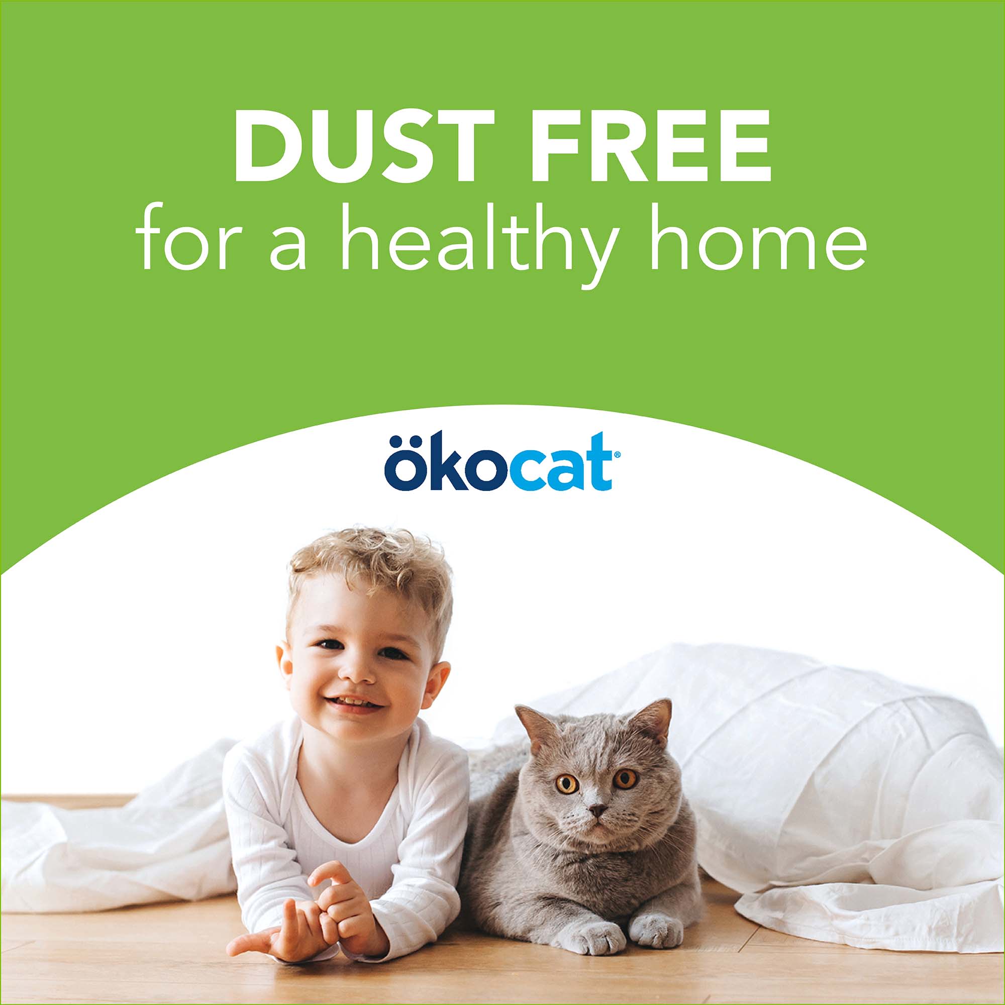 Okocat Dust Free Non Clumping Paper Pellet Cat Litter， 12.3 lbs.