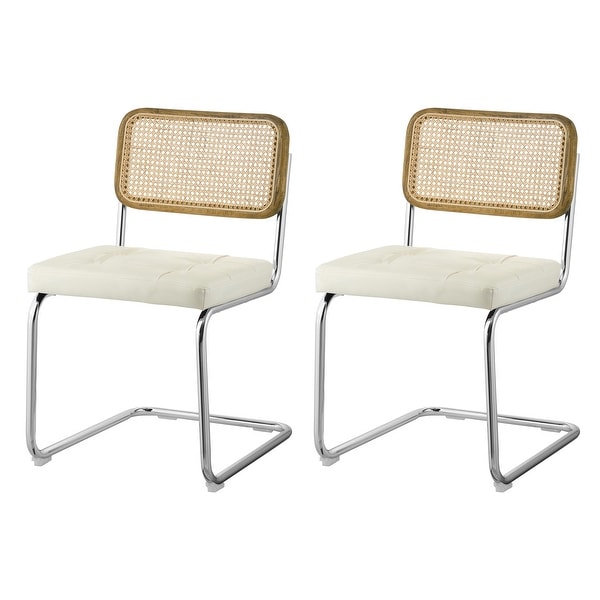 Art Leon Accent Dining Chair with Cane Backrest (Set of 2)