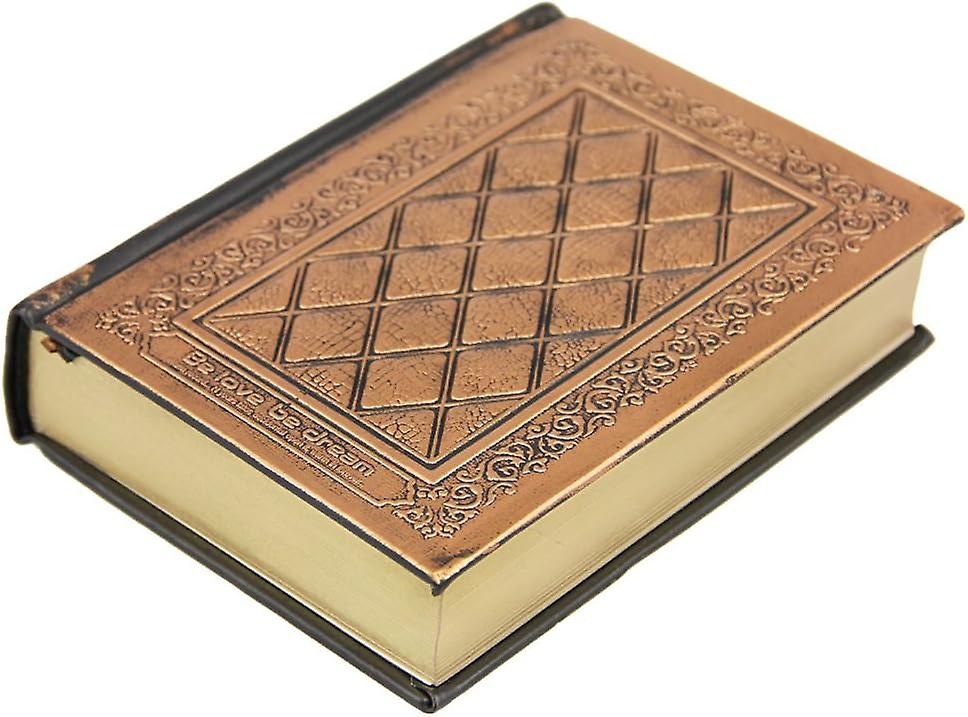 Bible Journal，vintage Embossed Leather Gold Hard Cover Notebook Personal Diary Bronze Blank Travel Journal Writing Scrapbook Drawing Diaries Gift