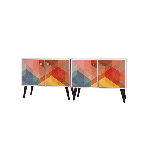 2- Piece Mid-Century Modern Avesta Double Side Table