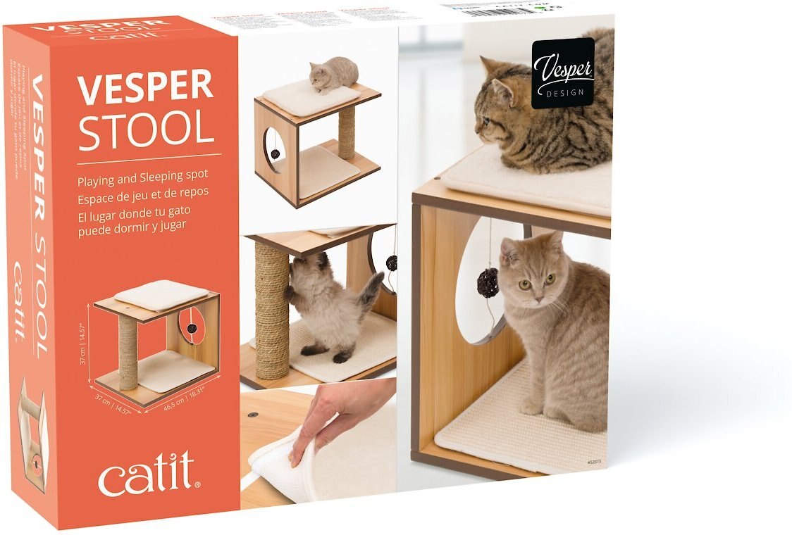 Vesper Stool 14.57-in Modern Cat Tree