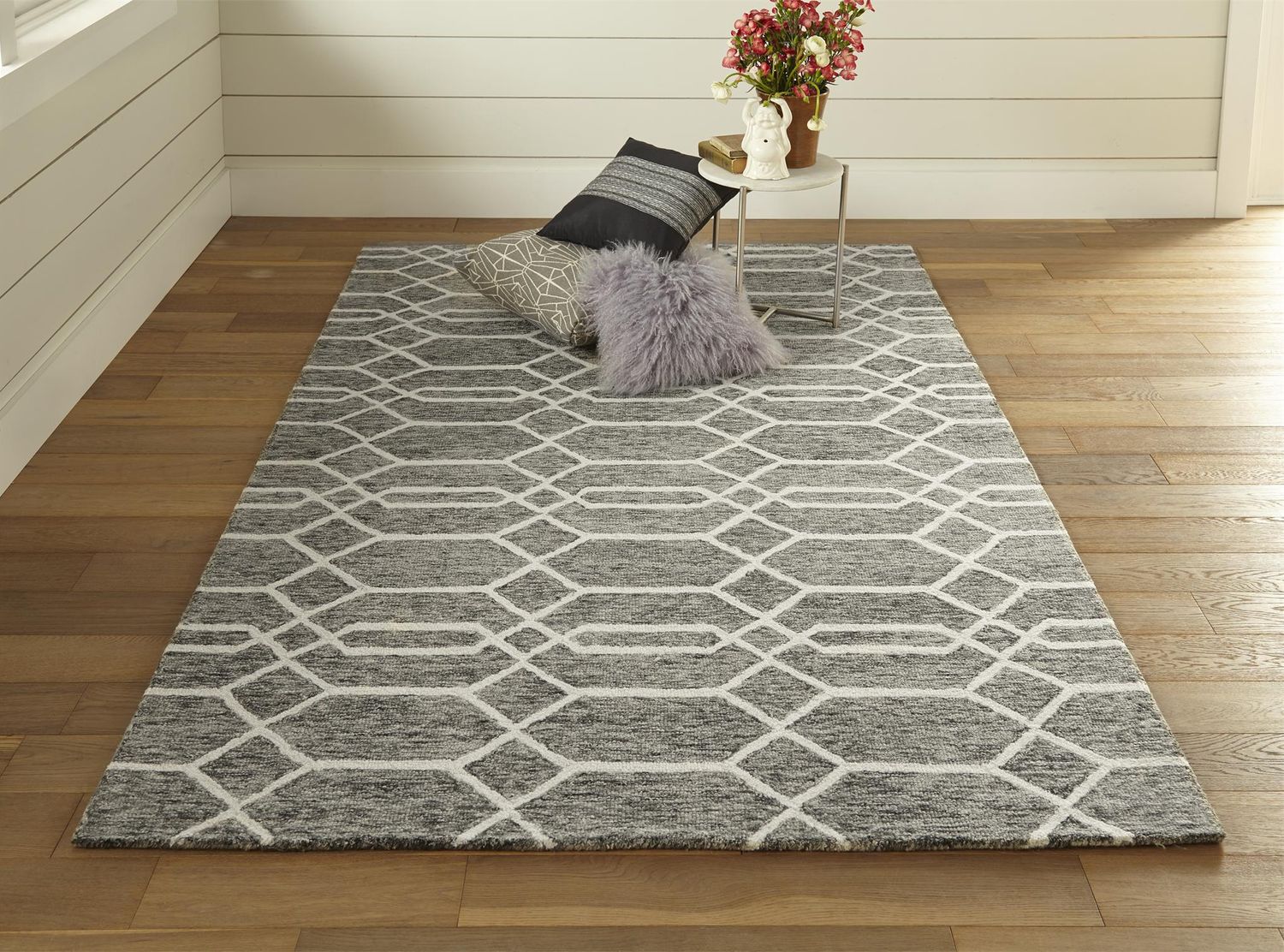 Natal Hand Tufted Gray Rug by BD Fine