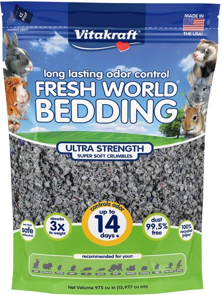 Vitakraft Fresh World Ultra Strength Litter Box and Cage Small Animal Bedding， 35-lit