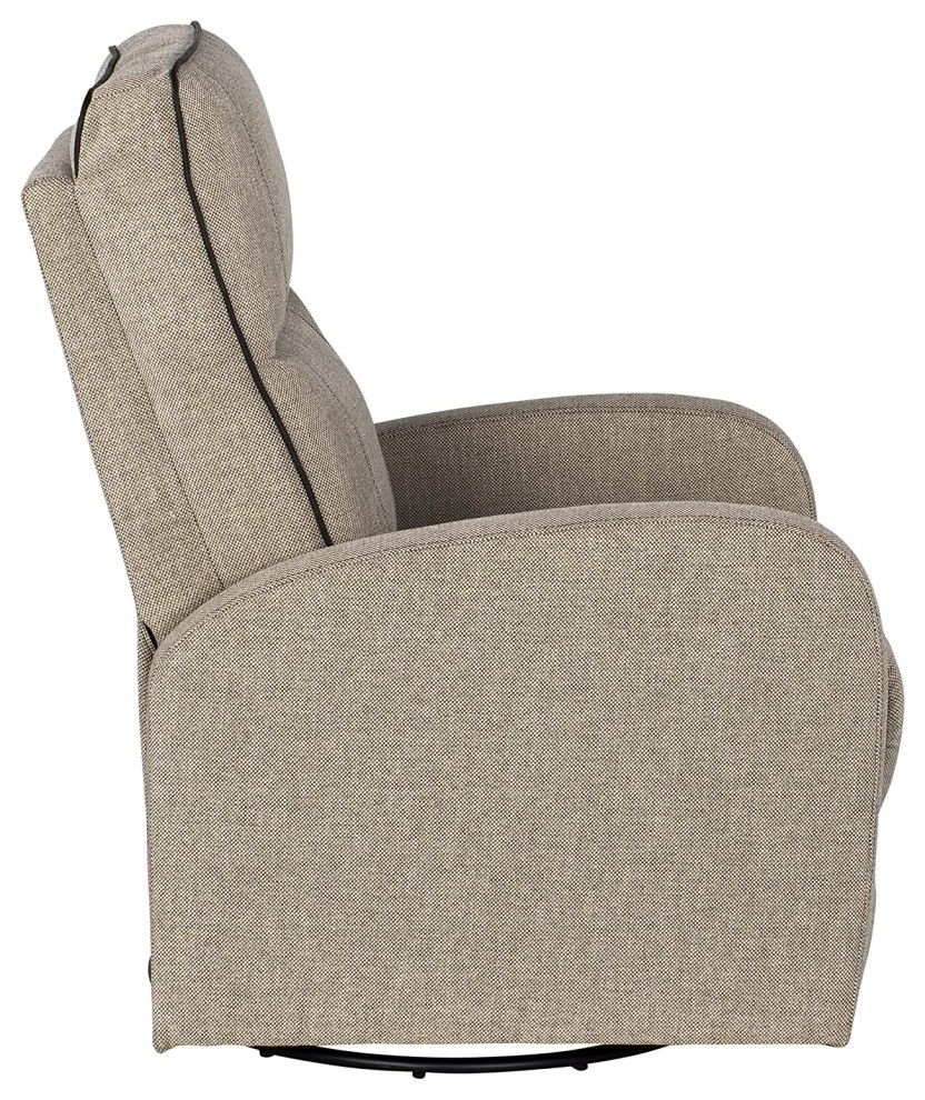 Swiveling Recliner  Pushback Design With Comfortable Padded Seat   Modern   Recliner Chairs   by Decorn  Houzz