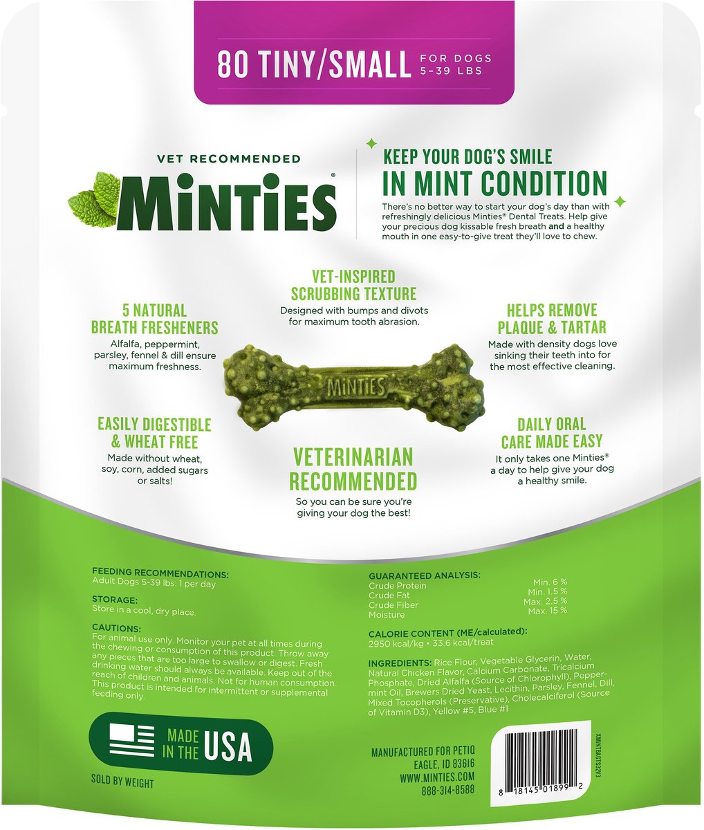 VetIQ Minties Tiny/Small Dental Dog Treats