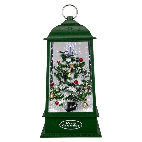 13.5 LED Lighted Snowing Musical Christmas Tree Lantern