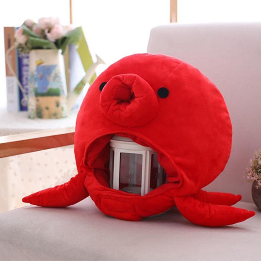 Anime   Red Octopus Head Hat   Props Accessories Plush Head Fancy Taiyaki   Cap