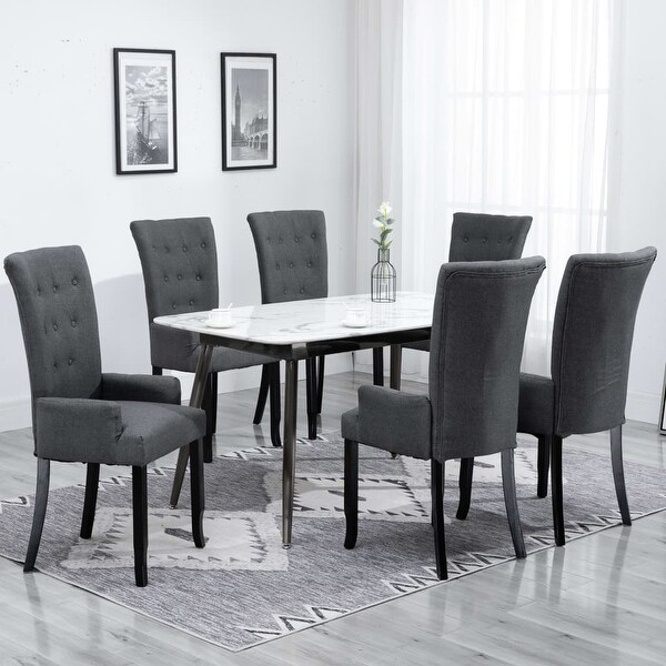 vidaXL Dining Chairs with Armrests 1/2/4/6 pcs Multicolor Fabric - 21.3