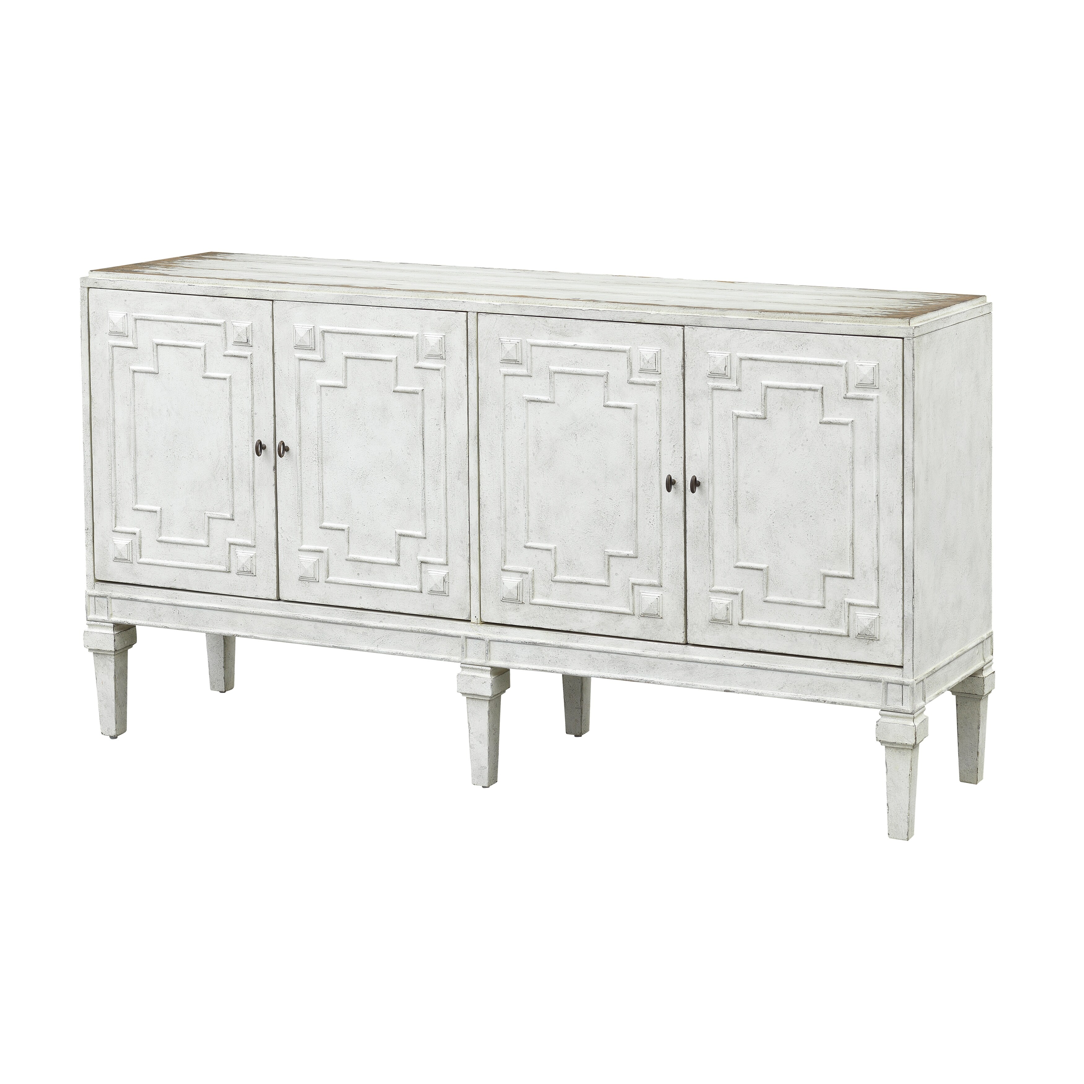 Somette Standford White Four Door Credenza