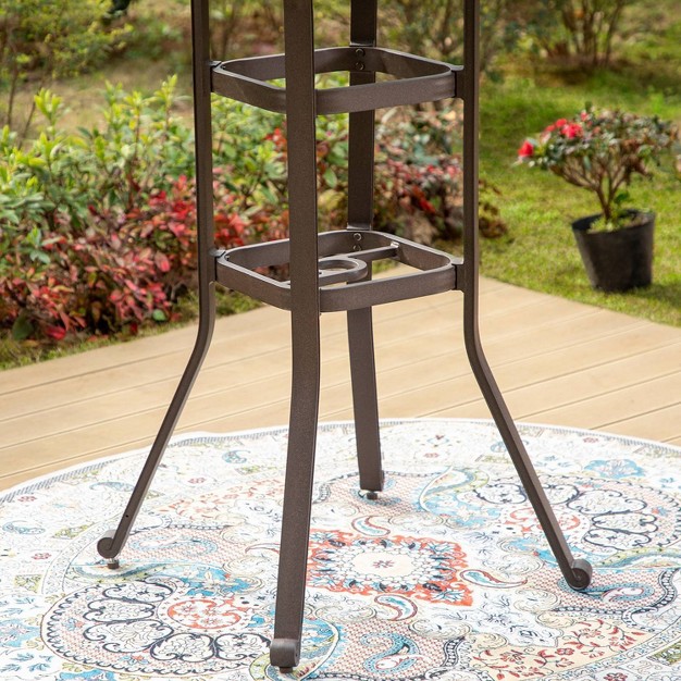 Outdoor Cast Aluminum Square Bistro Table Captiva Designs