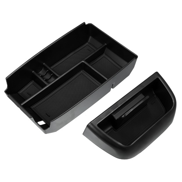 Unique Bargains Dashboard Organizer Insert Tray Armrest Storage Box For Ford Bronco Sport Black 2 Pcs