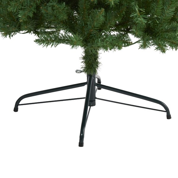 8' Slim Green Mountain Pine Artificial Christmas Tree with 1348 Bendable Branches