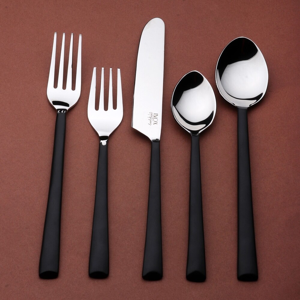 INOX Midnight Black Brier 20 Pc. Flatware Set (Serves 4)   9\