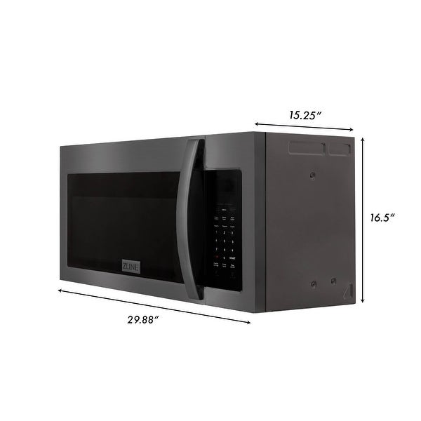 ZLINE Over the Range Convection Microwave Oven in Black Stainless