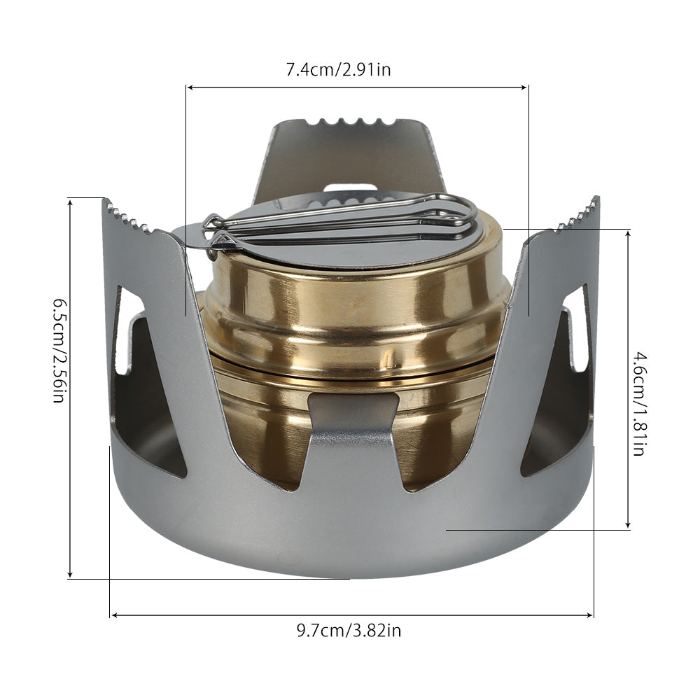 "Everso Portable Outdoor Mini Alcohol Stove Burner Ultralight Camping Cookware Set for Outdoor Camping, Hiking, Backpacking, Picnic"