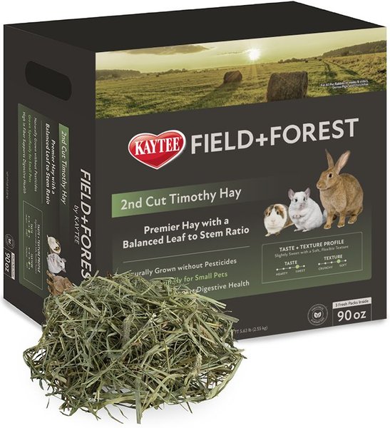 Field+Forest by Kaytee 2nd Cut Timothy Small Pet Hay， 90-oz box