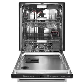 KitchenAid 24 in. PrintShield Stainless Steel Top Control Built-in Tall Tub Dishwasher with Stainless Steel Tub 44 dBA KDTM704KPS