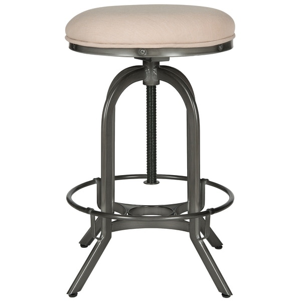 SAFAVIEH 24-34- Inch Wildomar Inch Adjustable Beige Stool - 15