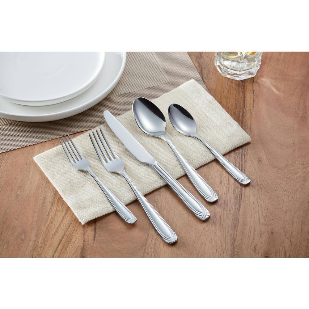 Home Decorators Collection Lora 45-Piece Stainless Steel Flatware Set (Service for 8) KS0991-45P