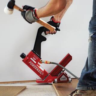 POWERNAIL Pneumatic 18-Gauge Flex Power Roller Hardwood Flooring Cleat Nailer 50PFLEXPRW