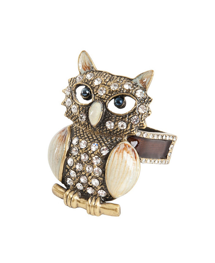 Saro Lifestyle Owl Napkin Ring Set of 4