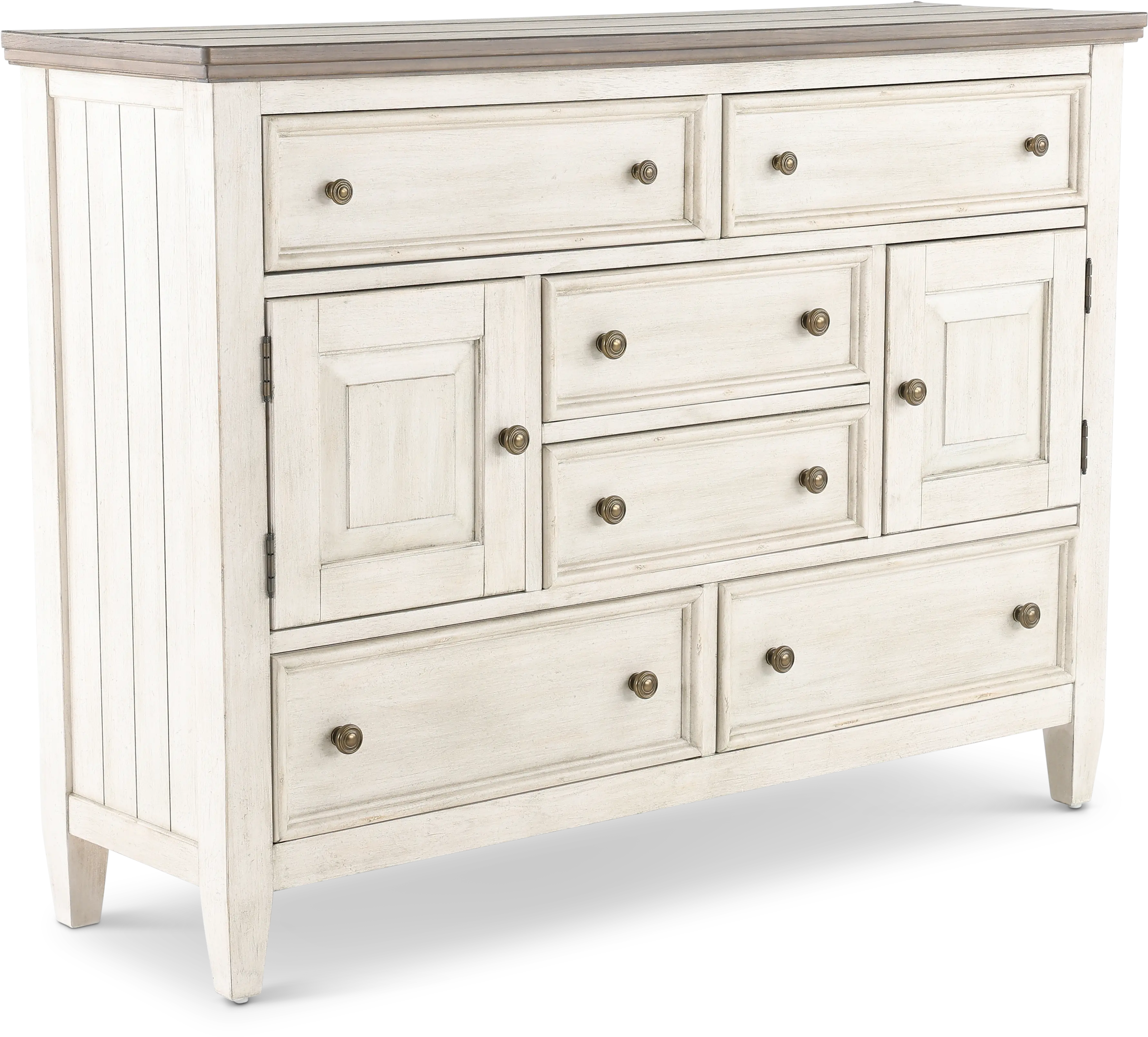 Heartland Antique White Oversized Dresser