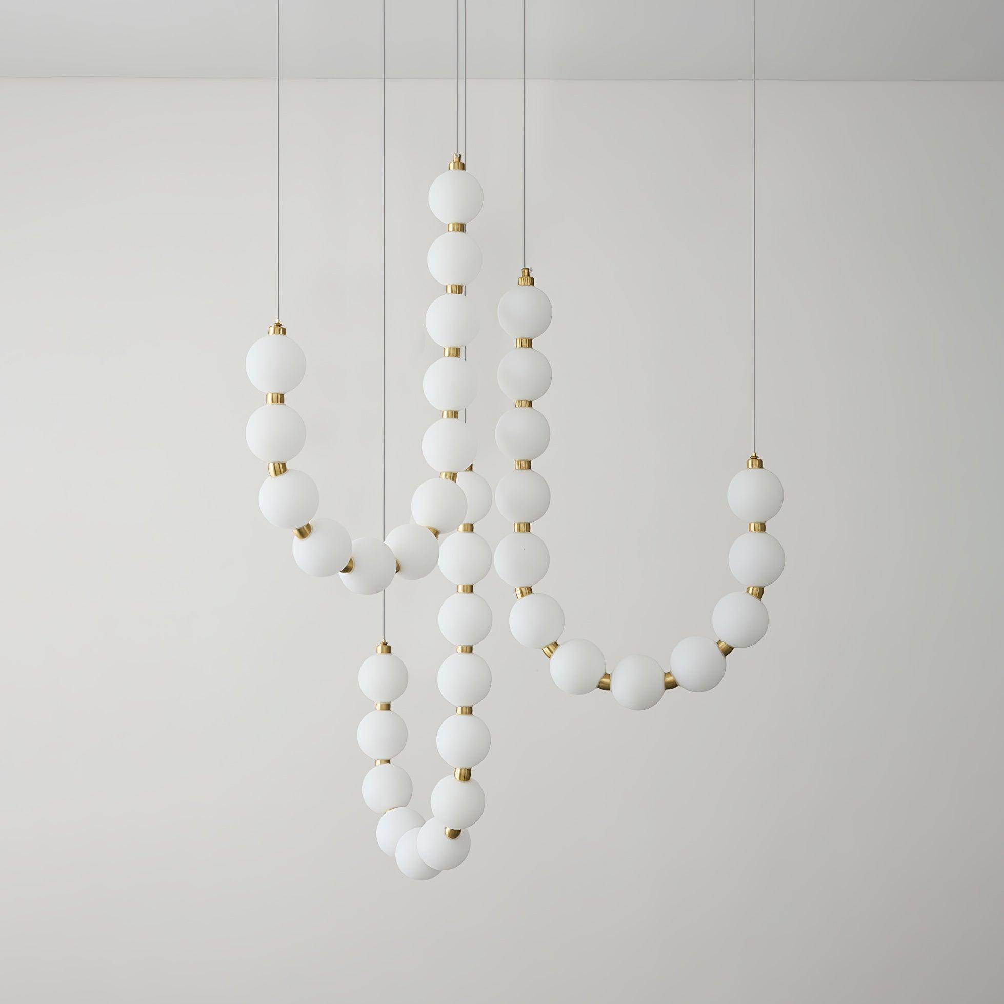 Glass Pearl Necklace Chandelier