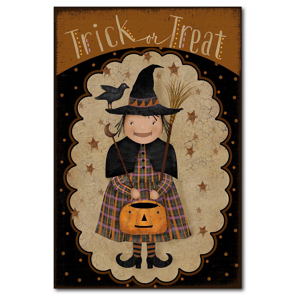 Courtside Market Trick Or Treat Witch Canvas Wall Art