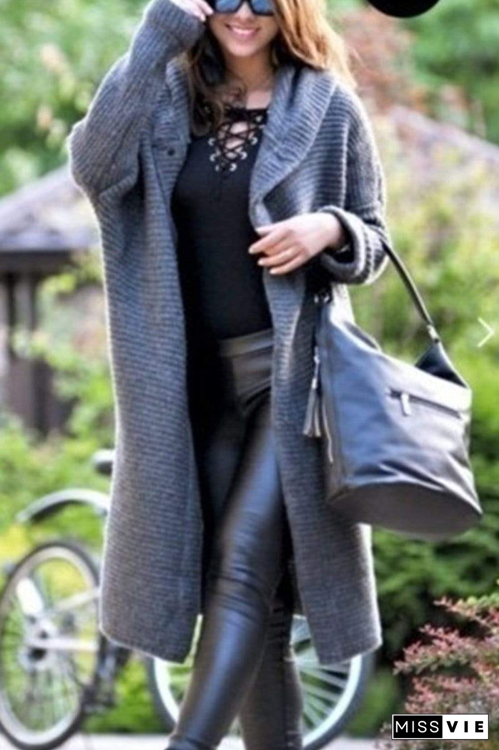 Fashion Cardigan Hooded Long Jacket