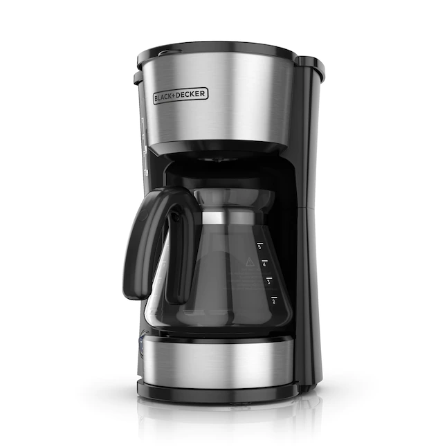 BLACK+DECKER CM0755S 5-Cup Black/Stainless Residential Drip Coffee Maker 